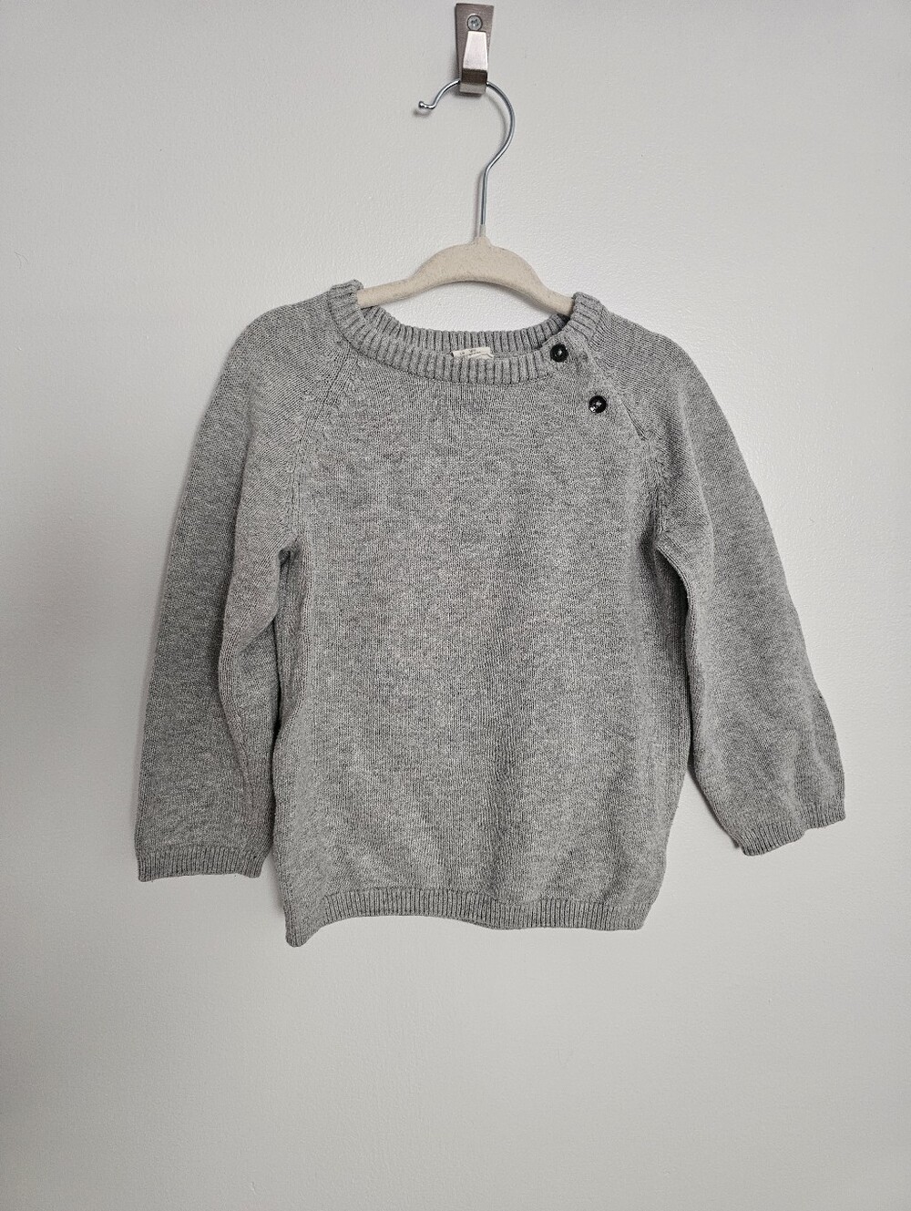 🧸2/20$ H&M Gray Kids Knit Sweater Size 12-18M Baby Boy